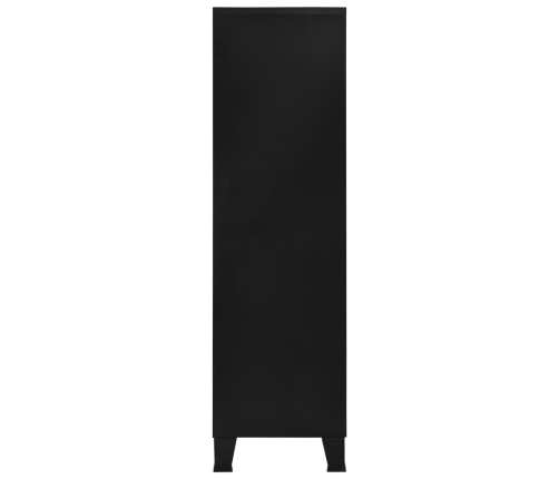 Armario industrial de acero negro 90x40x140 cm