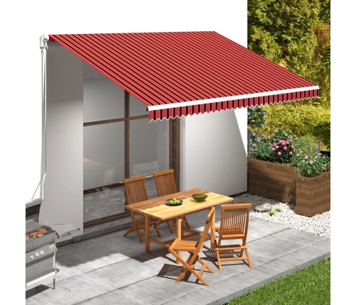 Toldo de lona naranja y marrón 450x300 cm