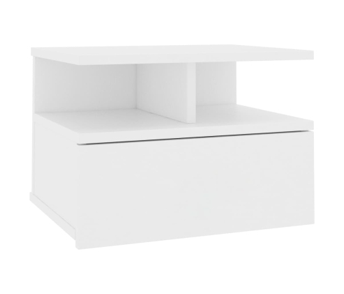 vidaXL Mesita de noche flotante madera contrachapada blanco 40x31x27cm