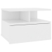 vidaXL Mesita de noche flotante madera contrachapada blanco 40x31x27cm