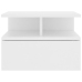 vidaXL Mesita de noche flotante madera contrachapada blanco 40x31x27cm