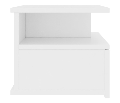 vidaXL Mesita de noche flotante madera contrachapada blanco 40x31x27cm