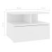 vidaXL Mesita de noche flotante madera contrachapada blanco 40x31x27cm