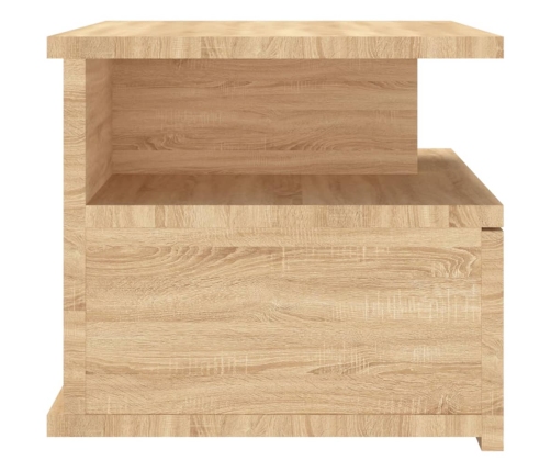 vidaXL Mesita de noche flotante 2 uds madera roble Sonoma 40x31x27 cm