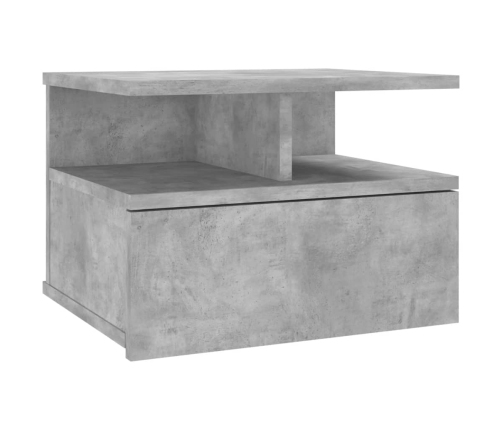 vidaXL Mesita de noche flotante 2 uds madera gris hormigón 40x31x27 cm