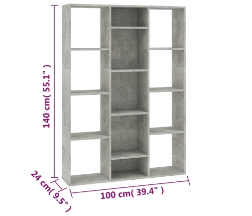 Divisor/estantería de espacio madera contrachapada 100x24x140cm