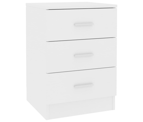 vidaXL Mesita de noche madera contrachapada blanco 38x35x56 cm