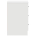 Mesita de noche madera contrachapada blanco 38x35x56 cm