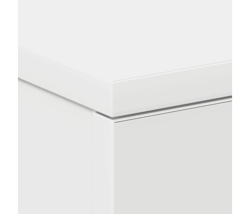Mesita de noche madera contrachapada blanco 38x35x56 cm