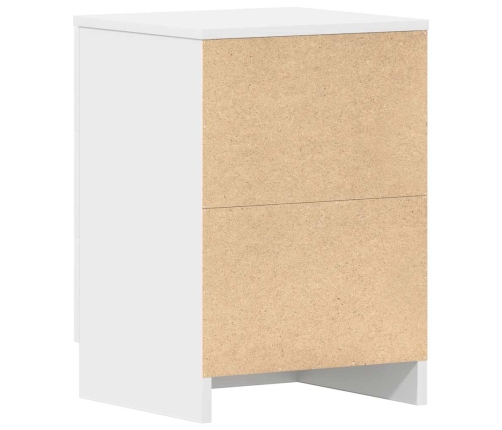 Mesitas de noche 2 uds madera contrachapada blanco 38x35x56 cm