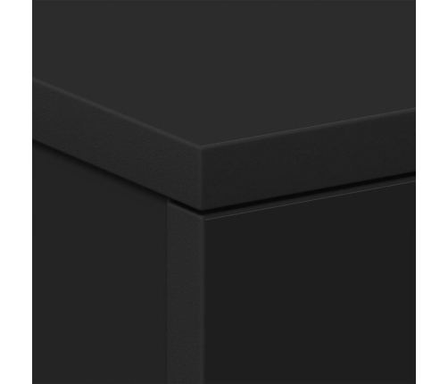 Mesita de noche de aglomerado negro 38x35x56 cm