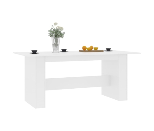 vidaXL Mesa de comedor de madera de ingeniería blanco 180x90x76 cm