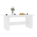 vidaXL Mesa de comedor de madera de ingeniería blanco 180x90x76 cm