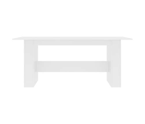 vidaXL Mesa de comedor de madera de ingeniería blanco 180x90x76 cm