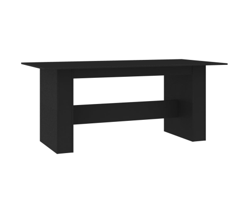 Mesa de comedor de madera de ingeniería negro 180x90x76 cm