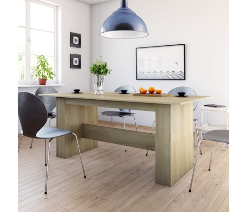 Mesa de comedor madera de ingeniería roble Sonoma 180x90x76 cm