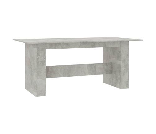 vidaXL Mesa de comedor madera de ingeniería gris hormigón 180x90x76 cm