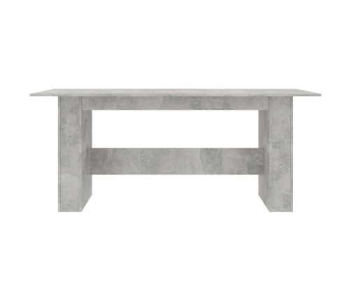 vidaXL Mesa de comedor madera de ingeniería gris hormigón 180x90x76 cm