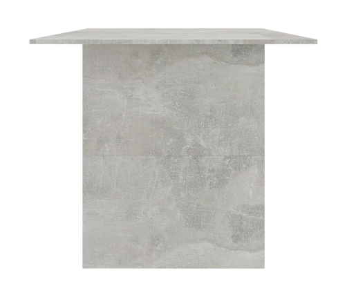 vidaXL Mesa de comedor madera de ingeniería gris hormigón 180x90x76 cm