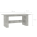 vidaXL Mesa de comedor madera de ingeniería gris hormigón 180x90x76 cm