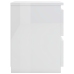 vidaXL Mesitas de noche 2 uds aglomerado blanco brillante 30x30x40 cm