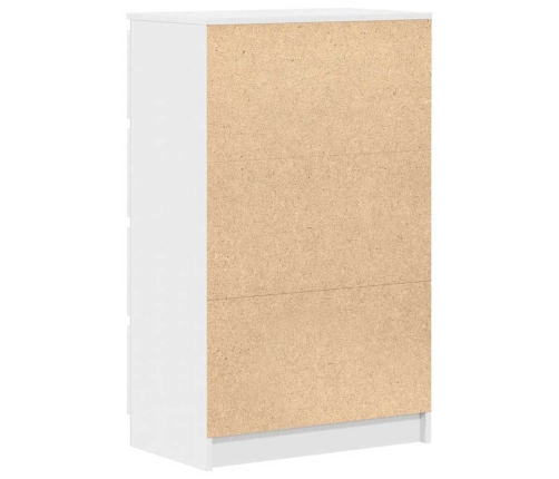 Aparador de madera contrachapada blanco 60x35x98,5 cm