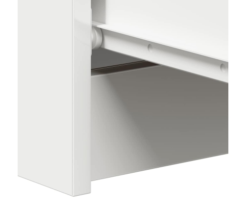 Aparador de madera contrachapada blanco 60x35x98,5 cm