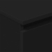 Aparador de madera contrachapada negro 60x35x98,5 cm