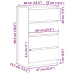 Aparador madera contrachapada color roble Sonoma 60x35x98,5 cm