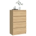 Aparador madera contrachapada color roble Sonoma 60x35x98,5 cm