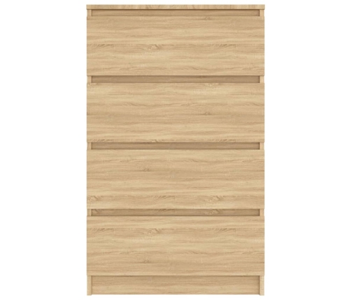 Aparador madera contrachapada color roble Sonoma 60x35x98,5 cm