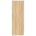 Aparador madera contrachapada color roble Sonoma 60x35x98,5 cm