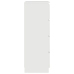 Aparador de madera contrachapada blanco brillante 60x35x98,5 cm
