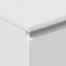 Aparador de madera contrachapada blanco brillante 60x35x98,5 cm