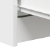 Aparador de madera contrachapada blanco brillante 60x35x98,5 cm