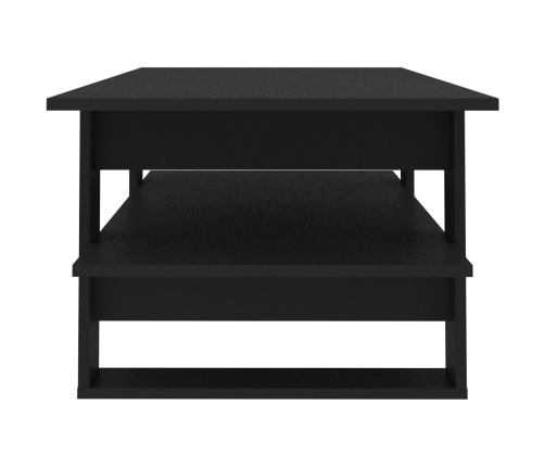 vidaXL Mesa de centro madera de ingeniería negra 110x55x42 cm