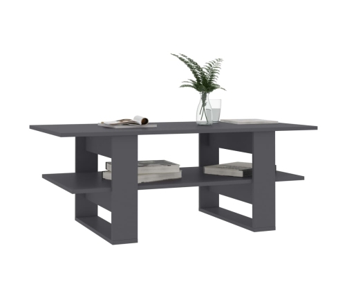 Mesa de centro madera de ingeniería gris 110x55x42 cm