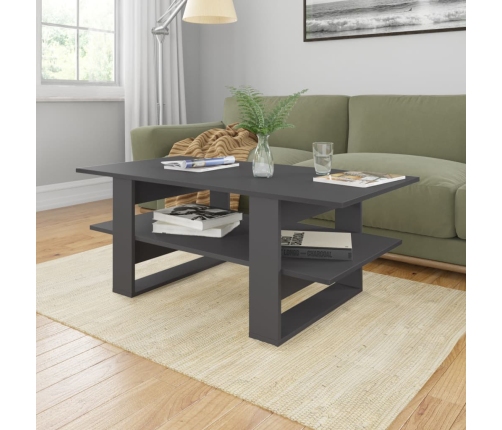 Mesa de centro madera de ingeniería gris 110x55x42 cm