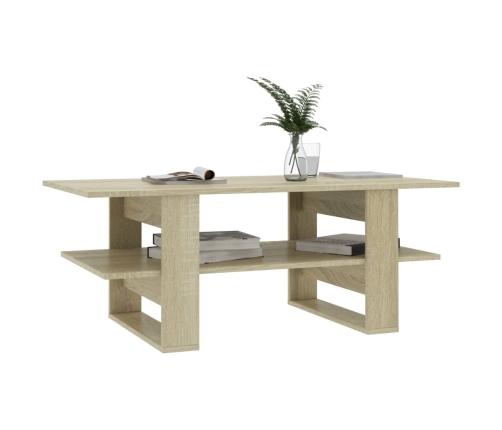 Mesa de centro madera de ingeniería roble Sonoma 110x55x42 cm