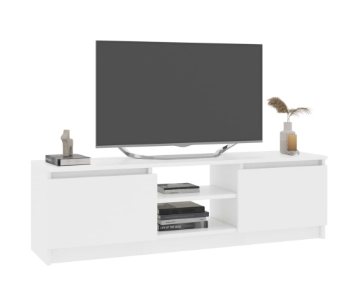 Mueble para TV madera contrachapada blanco 120x30x35,5 cm