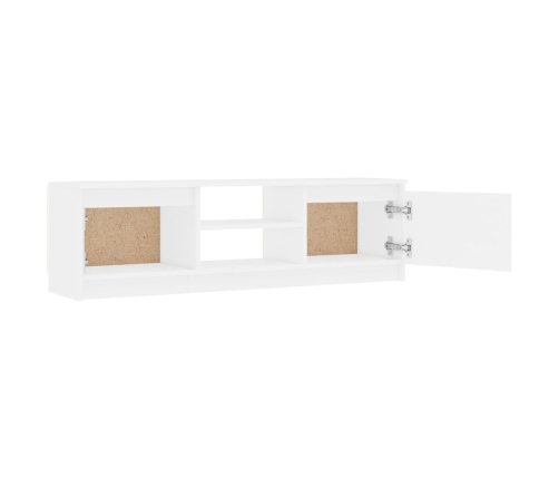 Mueble para TV madera contrachapada blanco 120x30x35,5 cm