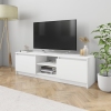 Mueble para TV madera contrachapada blanco 120x30x35,5 cm