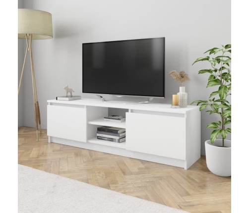 Mueble para TV madera contrachapada blanco 120x30x35,5 cm