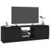 Mueble para TV de aglomerado negro 120x30x35,5 cm