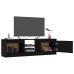 Mueble para TV de aglomerado negro 120x30x35,5 cm