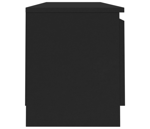 Mueble para TV de aglomerado negro 120x30x35,5 cm