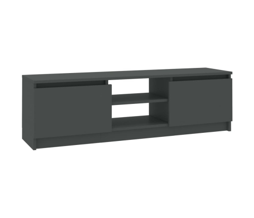 Mueble para TV de aglomerado gris 120x30x35,5 cm