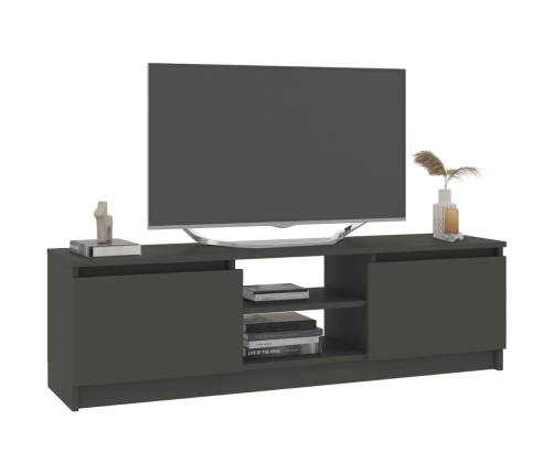 Mueble para TV de aglomerado gris 120x30x35,5 cm