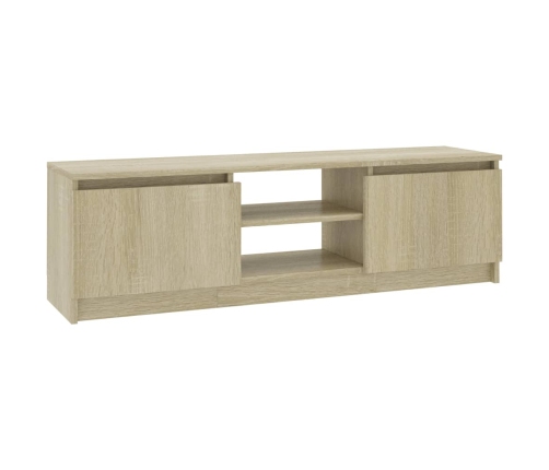 Mueble de TV aglomerado color roble Sonoma 120x30x35,5 cm