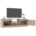 Mueble de TV aglomerado color roble Sonoma 120x30x35,5 cm